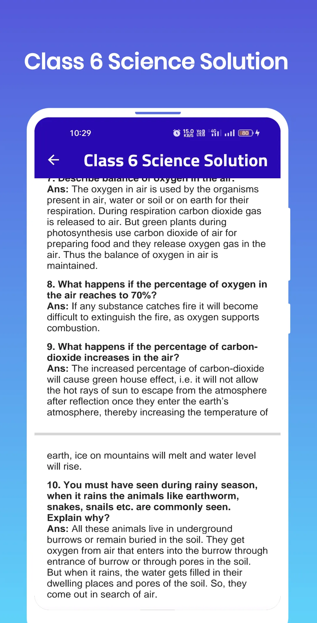 Class 6 Science Solution | Indus Appstore | Screenshot