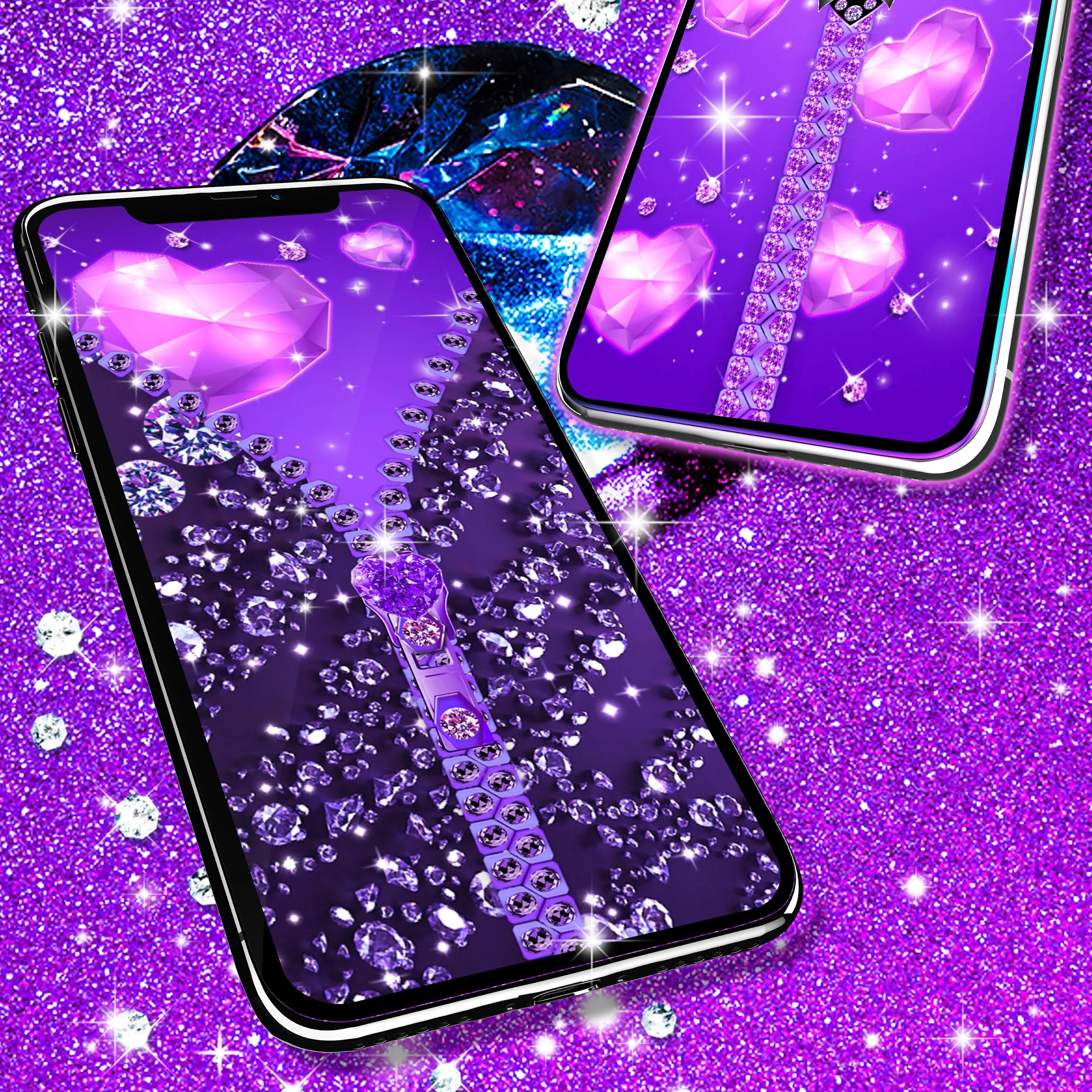 Purple diamond lock screen | Indus Appstore | Screenshot