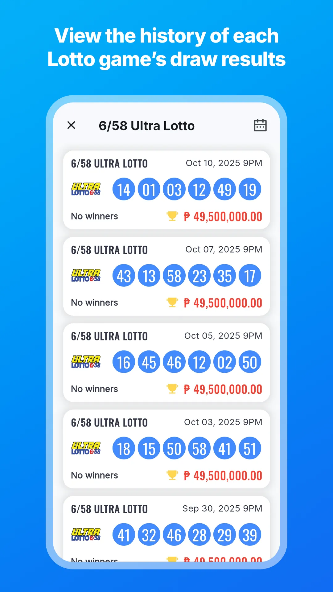 Lotto Results PH | Indus Appstore | Screenshot