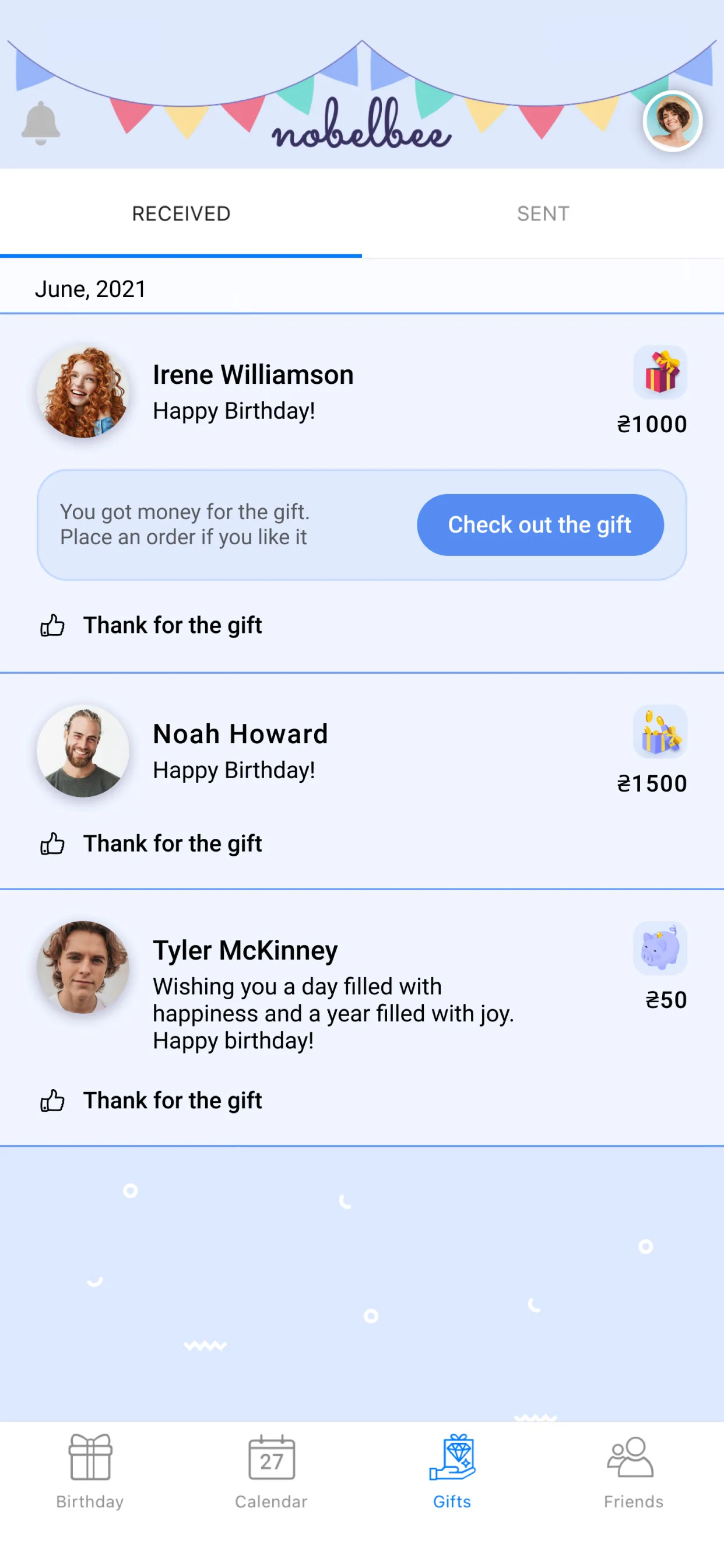 Nobelbee: Money Gifts & B’day  | Indus Appstore | Screenshot