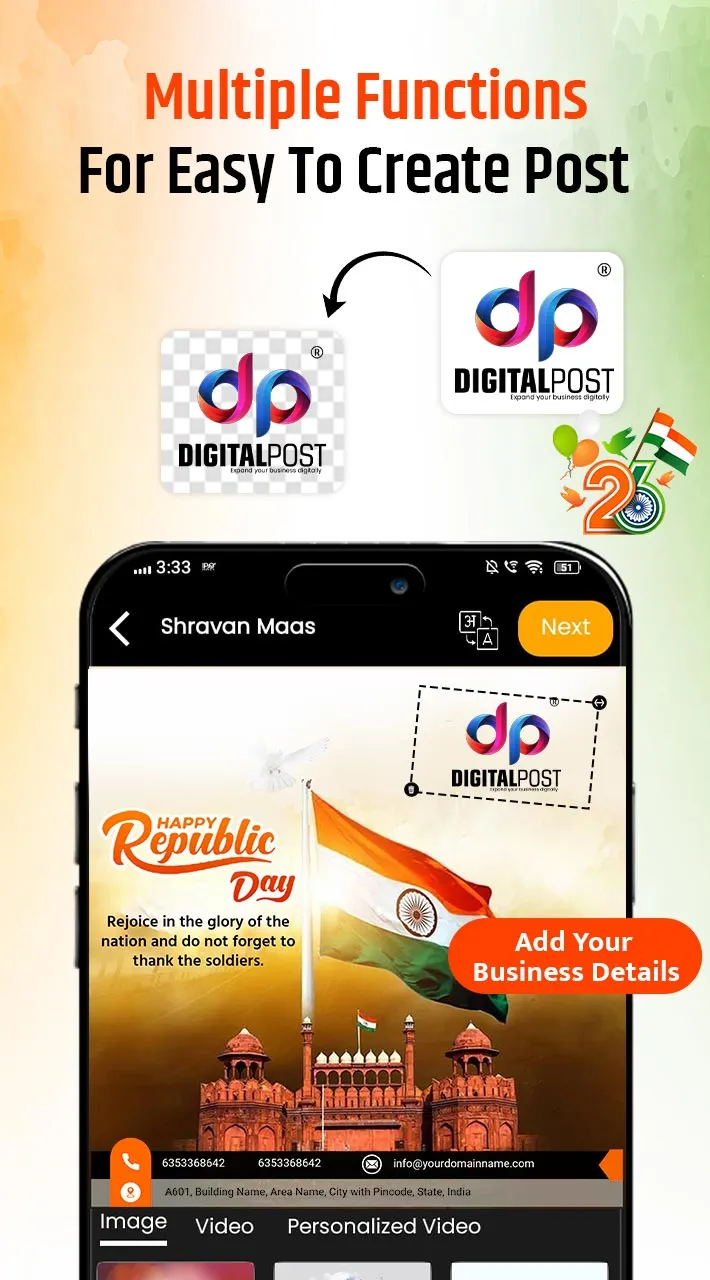 DigitalPost - Poster Maker App | Indus Appstore | Screenshot