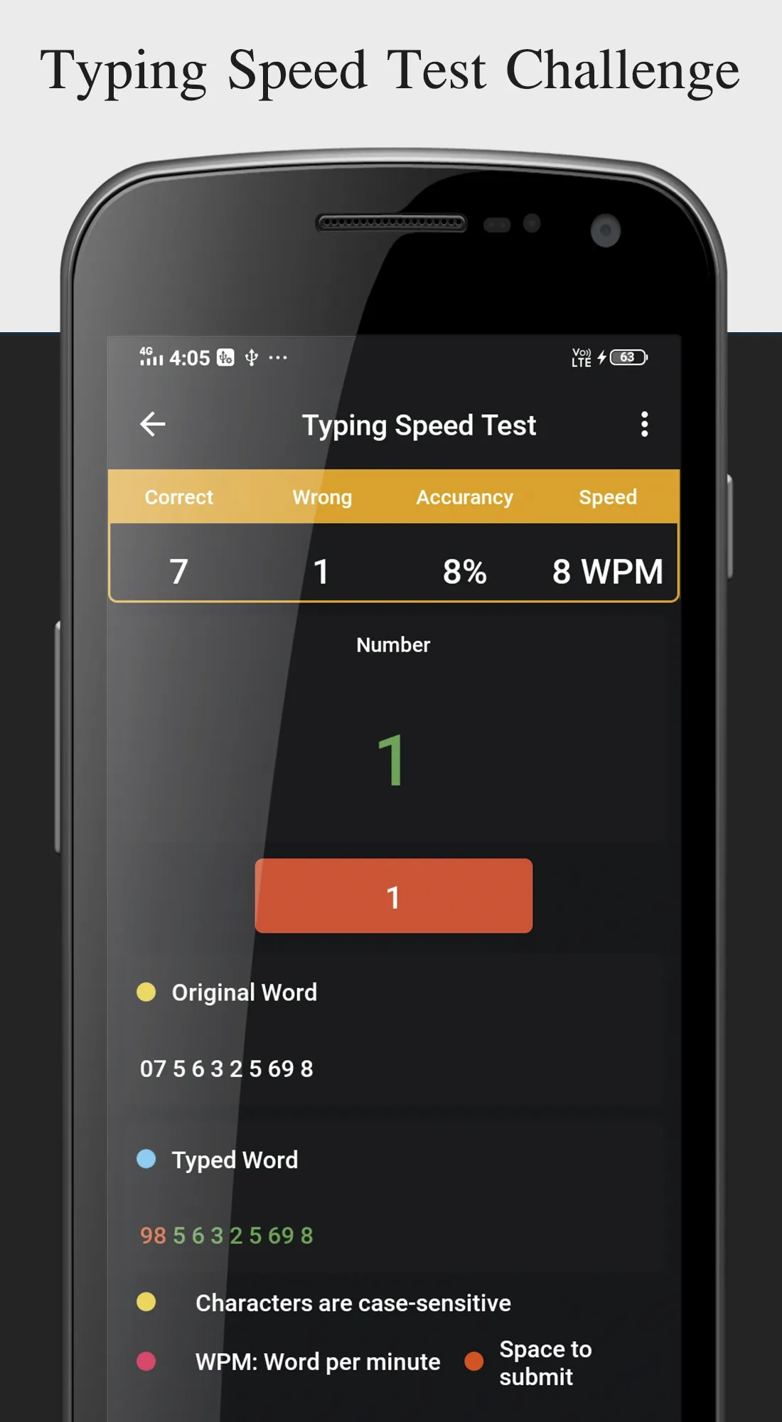 Typing Speed Test Challenge | Indus Appstore | Screenshot