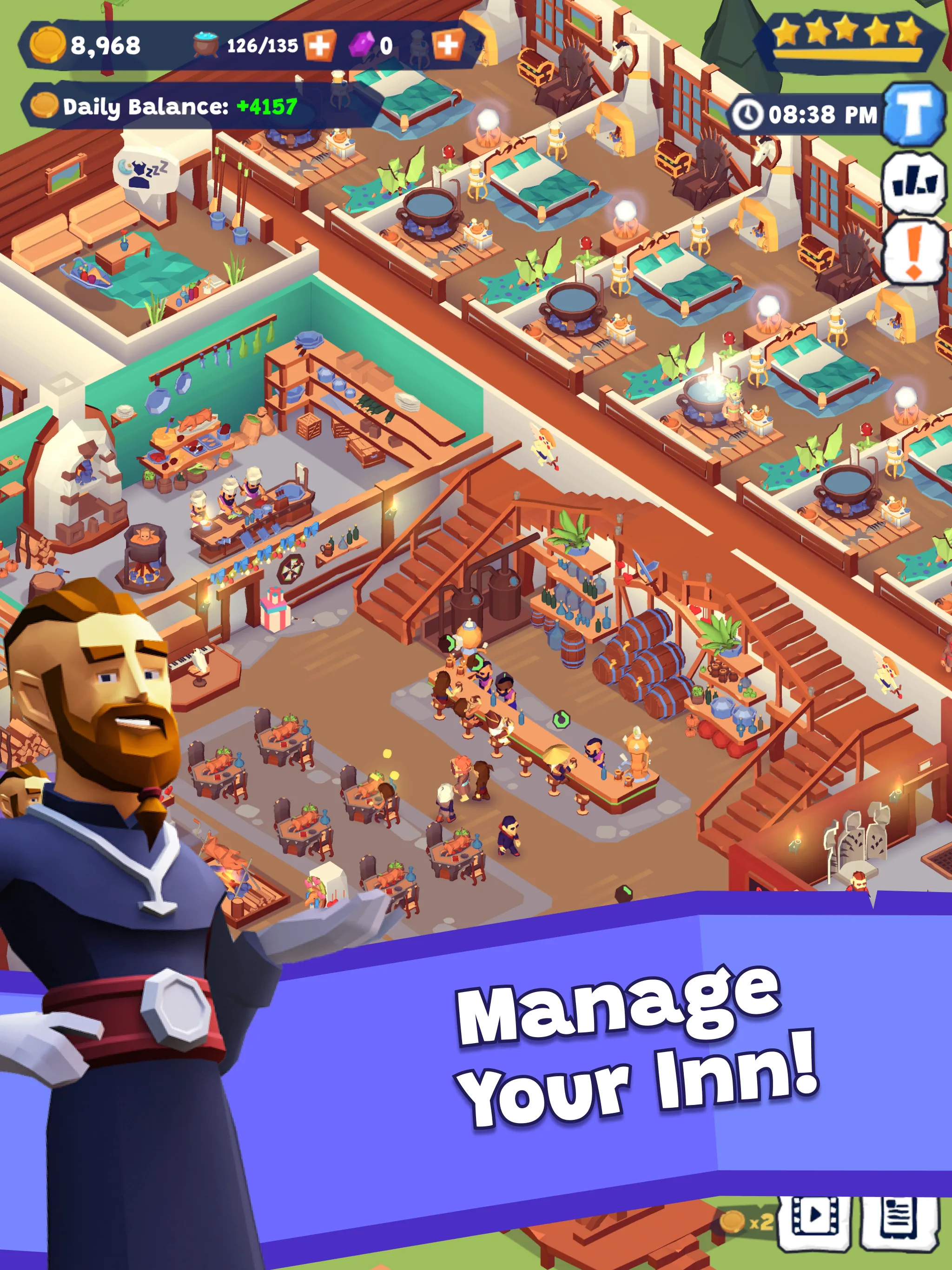 Idle Inn Empire: Hotel Tycoon | Indus Appstore | Screenshot