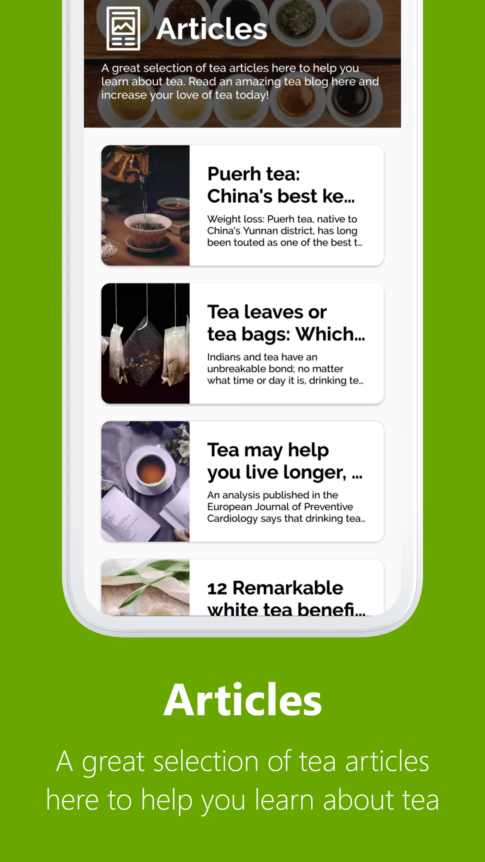 Tea Hub – Recipes and Timer | Indus Appstore | Screenshot