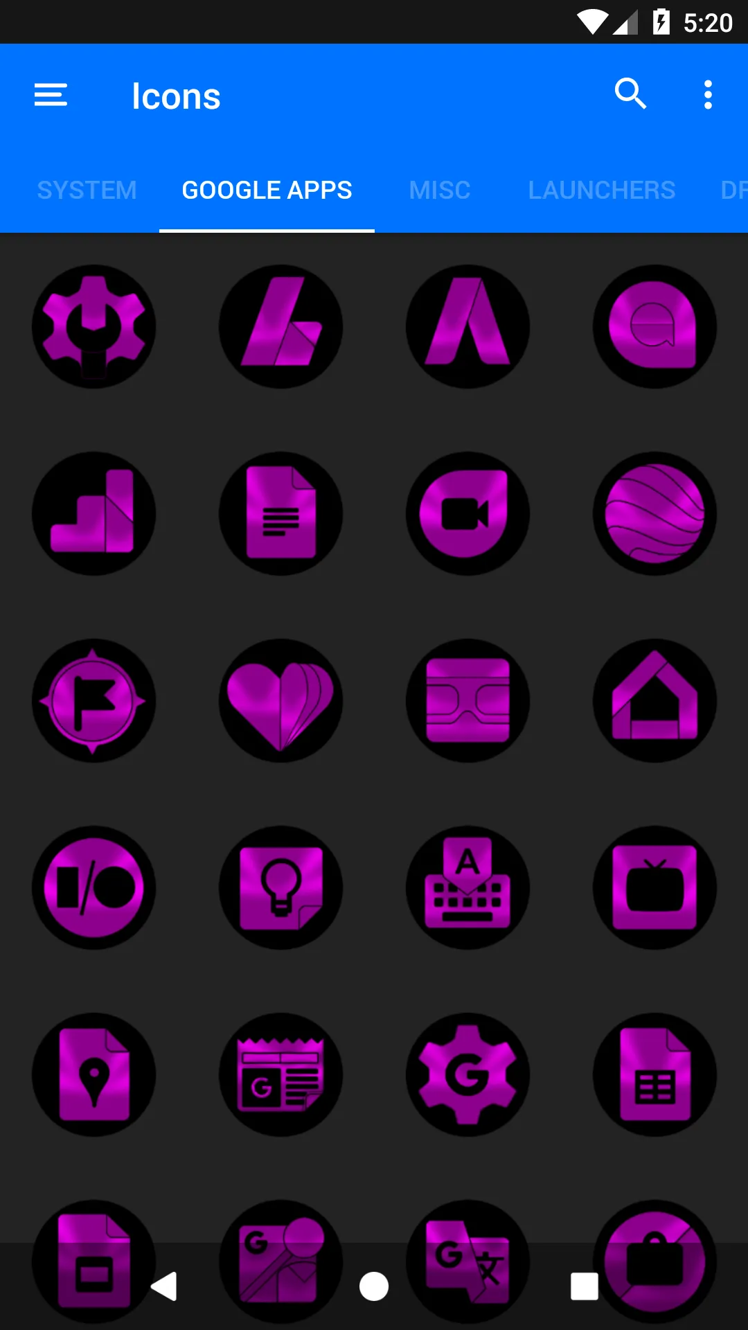 Oreo Magenta Icon Pack | Indus Appstore | Screenshot