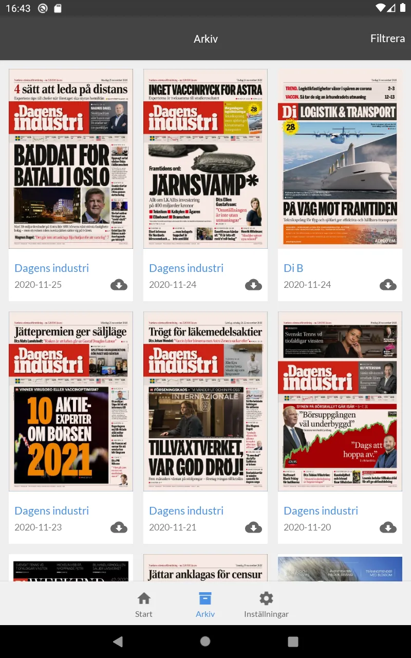 Di e-tidning - Dagens industri | Indus Appstore | Screenshot