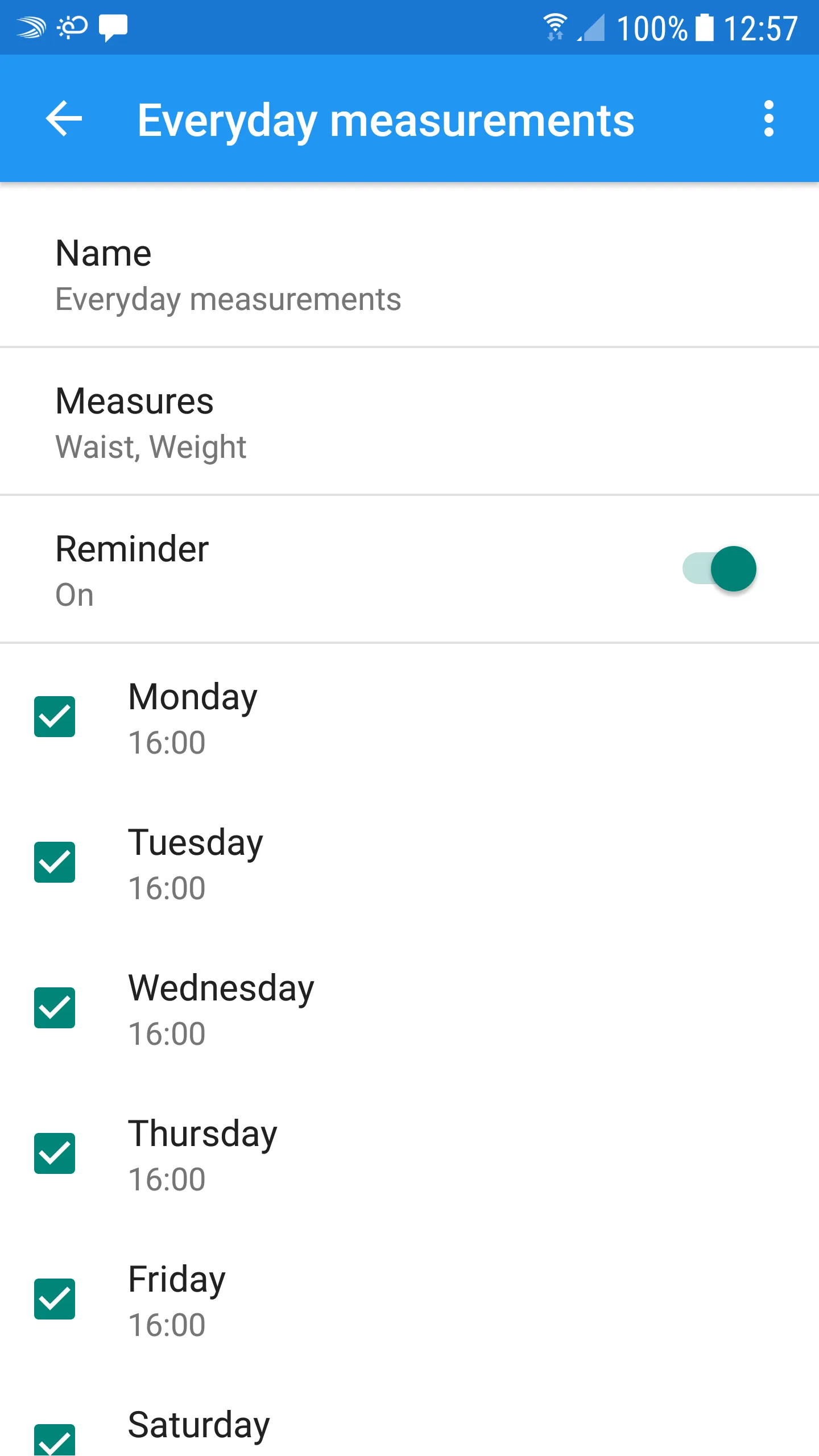 Body measurements - weight, BM | Indus Appstore | Screenshot