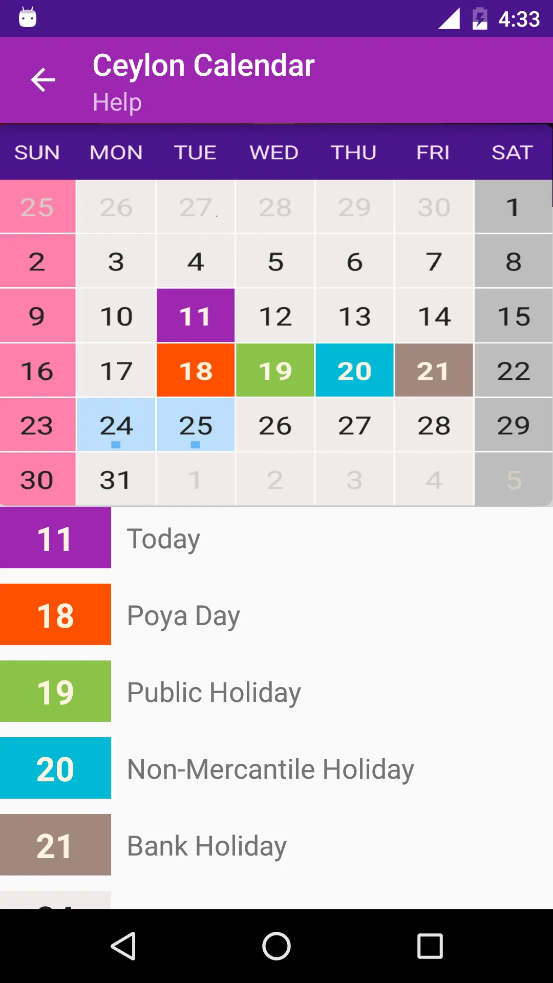 Ceylon Calendar 2024 Sri Lanka | Indus Appstore | Screenshot