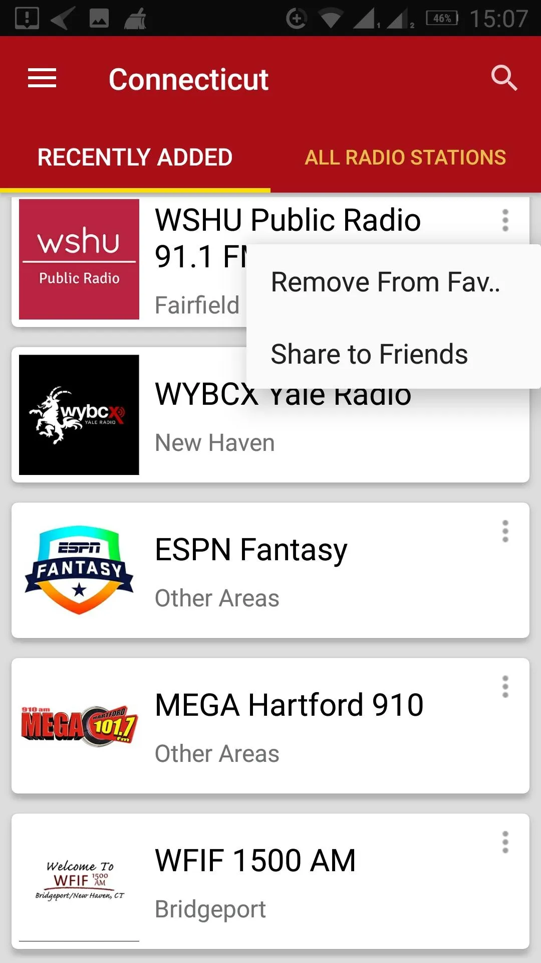 Connecticut Radio Stations | Indus Appstore | Screenshot