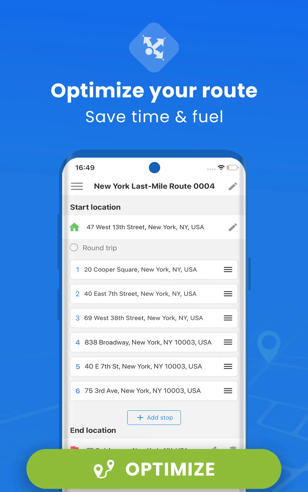 Route Planner: Multi-Stop App | Indus Appstore | Screenshot