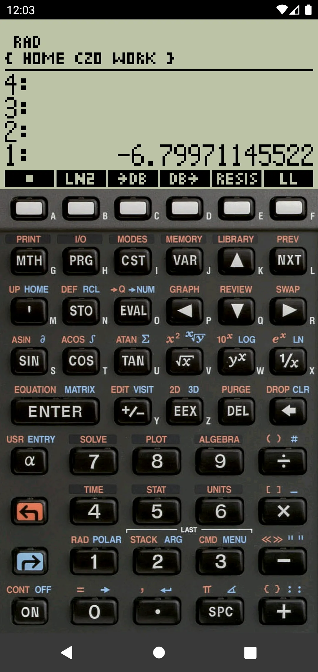 48sx, a vintage RPN calculator | Indus Appstore | Screenshot