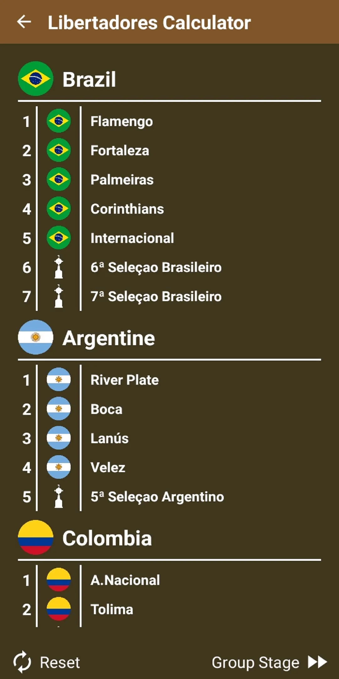 Libertadores Calculator 2024 | Indus Appstore | Screenshot