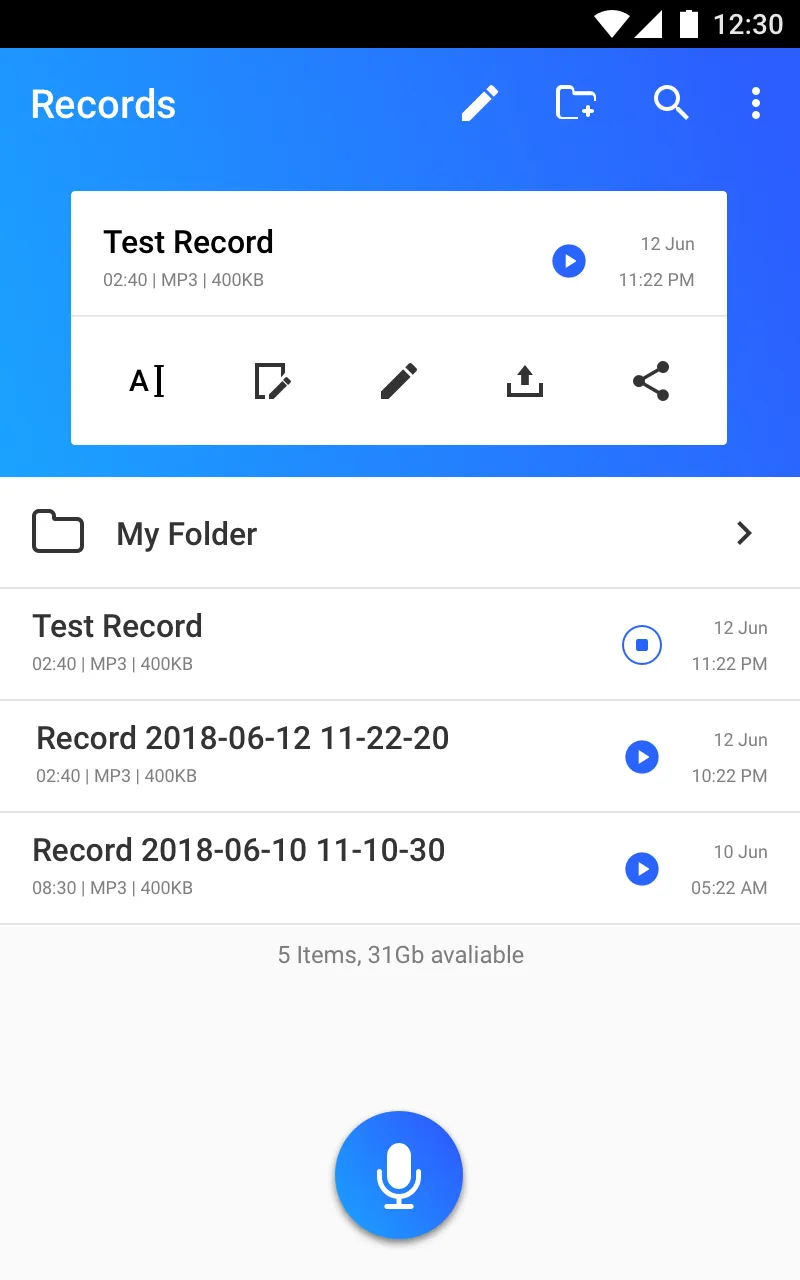 Voice Recorder+ Audio record | Indus Appstore | Screenshot