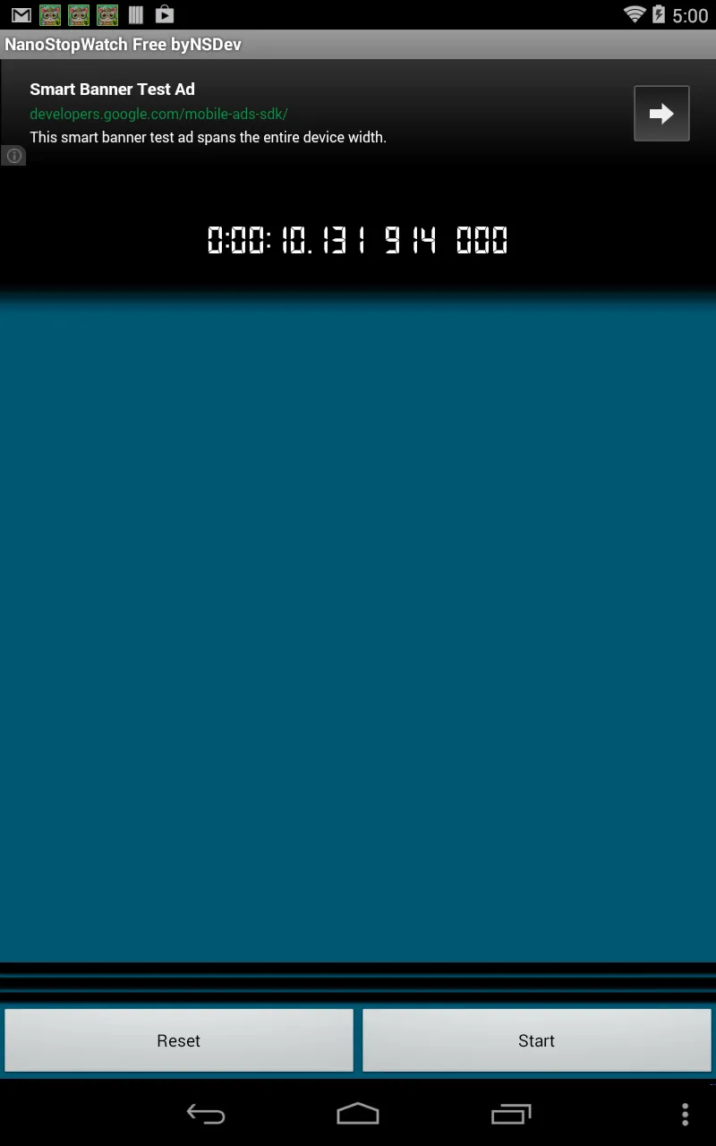 NanoStopWatch byNSDev | Indus Appstore | Screenshot