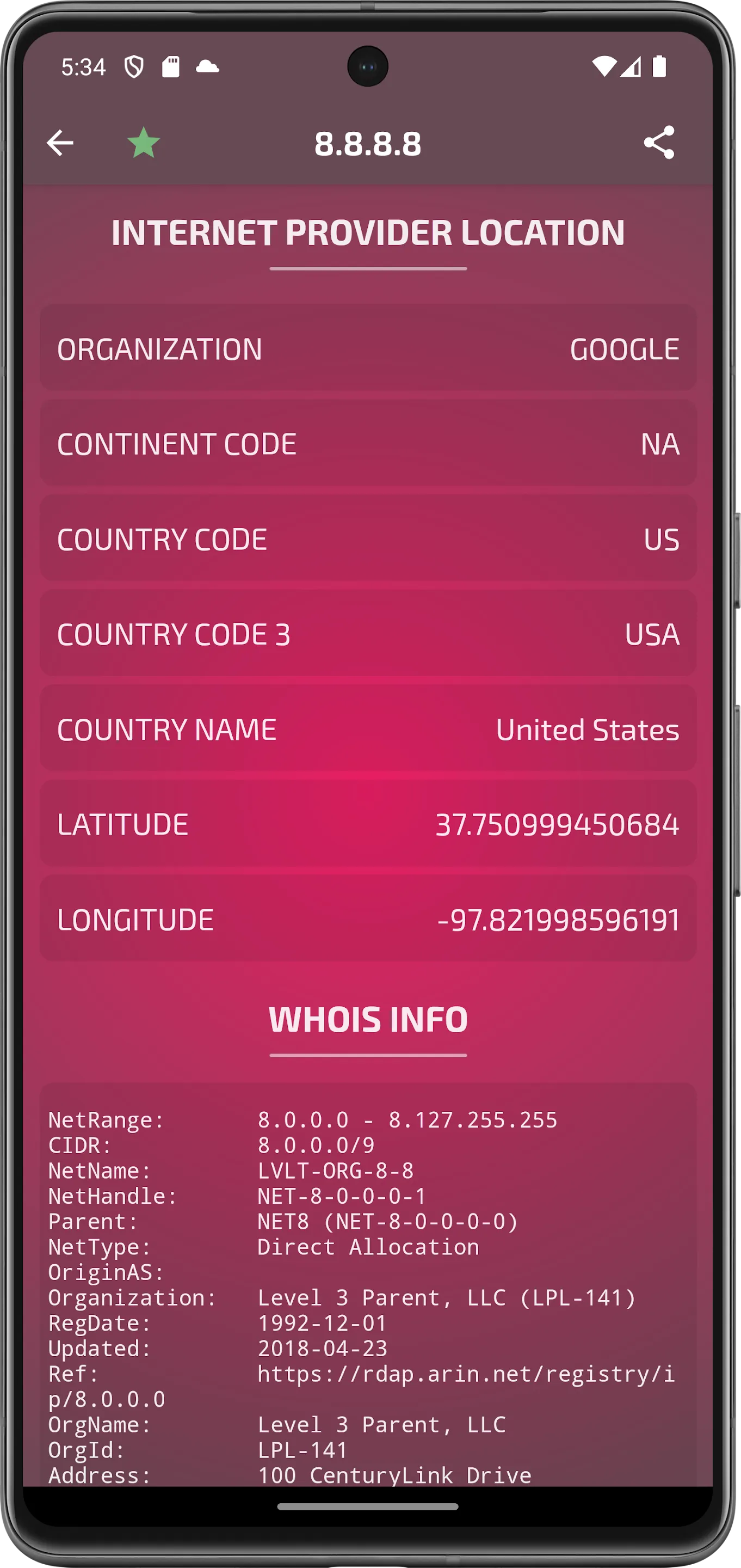 Check IP, DNS, WHOIS, PING | Indus Appstore | Screenshot