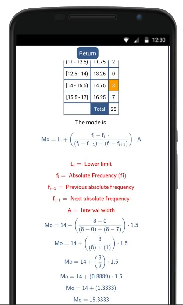 Statistics Calculator | Indus Appstore | Screenshot