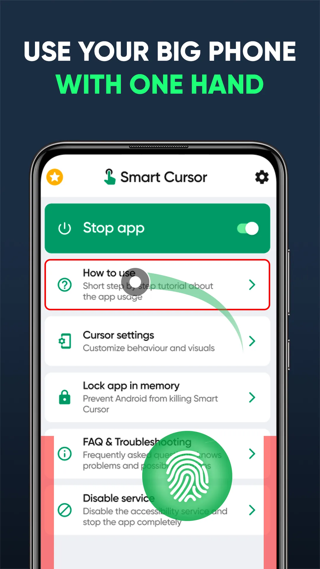 Screen Cursor: One-handed mode | Indus Appstore | Screenshot