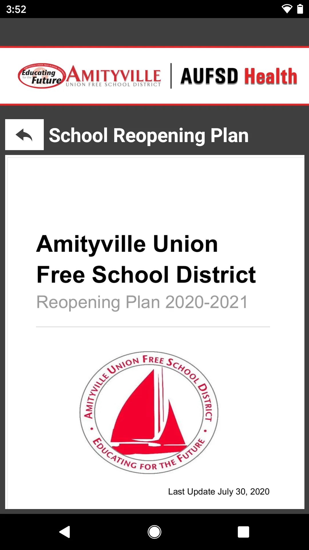 Amityville UFSD Health App | Indus Appstore | Screenshot