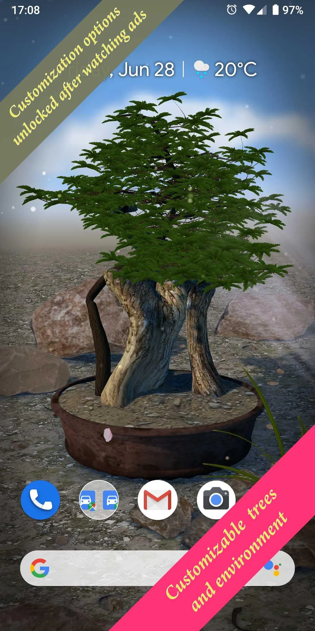 Bonsai 3D Live Wallpaper | Indus Appstore | Screenshot