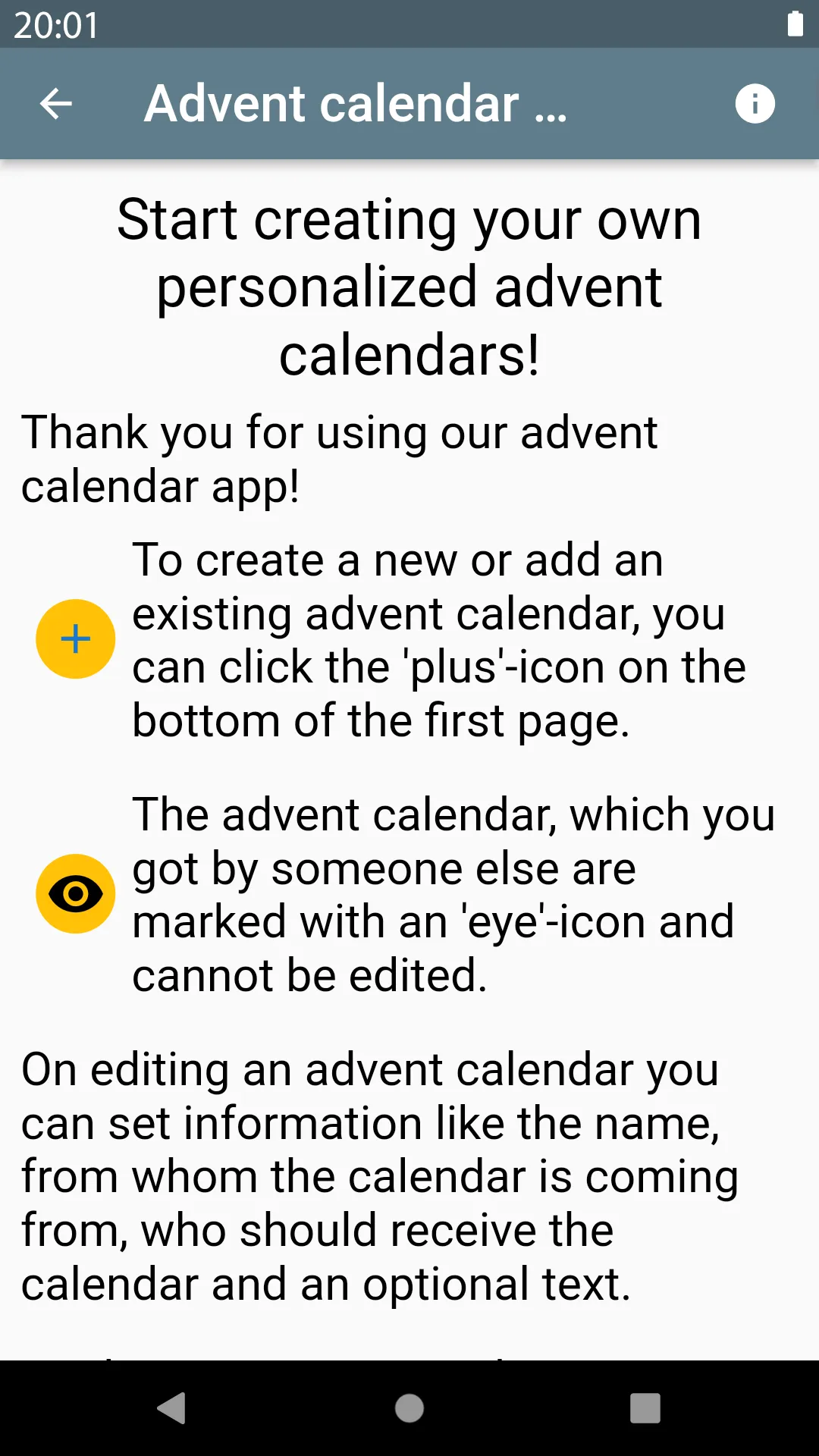 Advent Calendar Creator | Indus Appstore | Screenshot