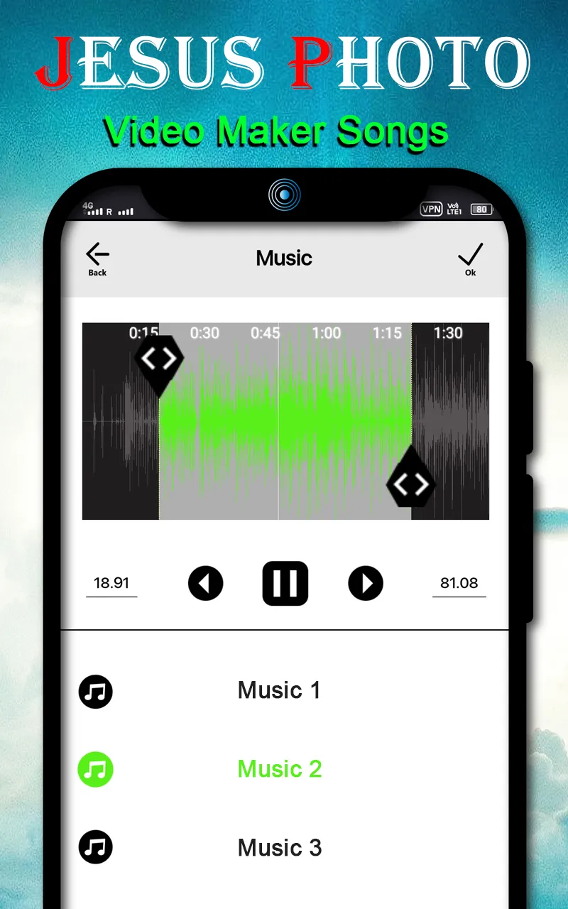 Jesus photo video maker songs | Indus Appstore | Screenshot