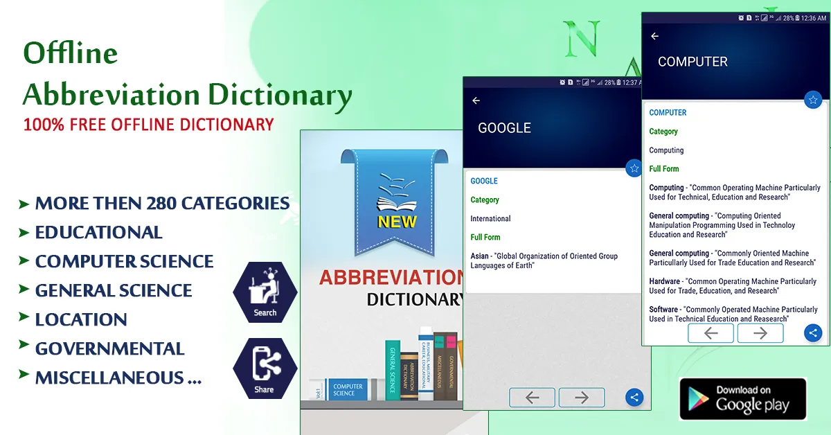 Abbreviations Dictionary Plus | Indus Appstore | Screenshot