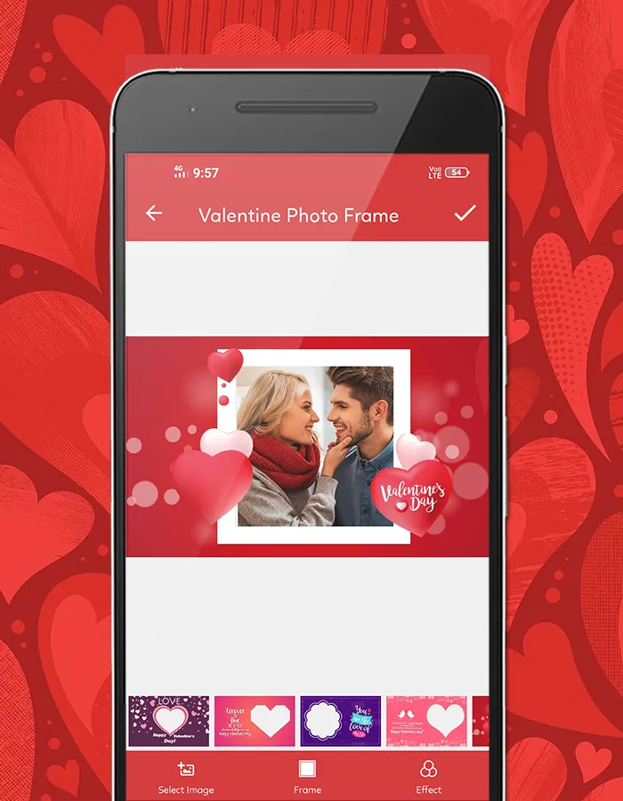 Valentine Day Photo Frame | Indus Appstore | Screenshot