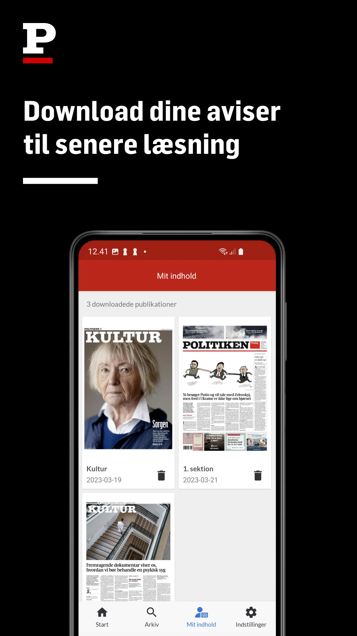 Politiken e-avisen | Indus Appstore | Screenshot