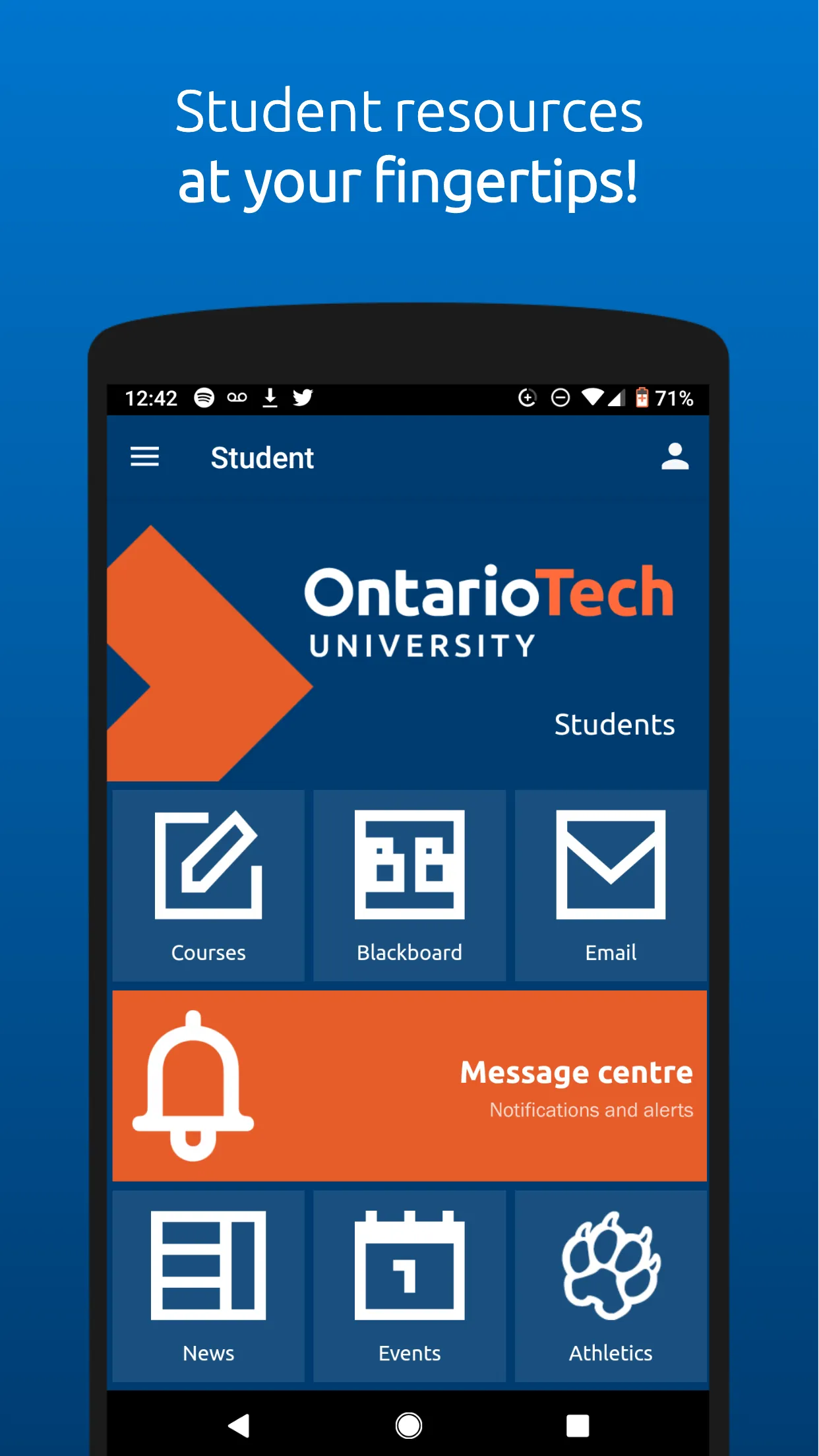 Ontario Tech Mobile | Indus Appstore | Screenshot