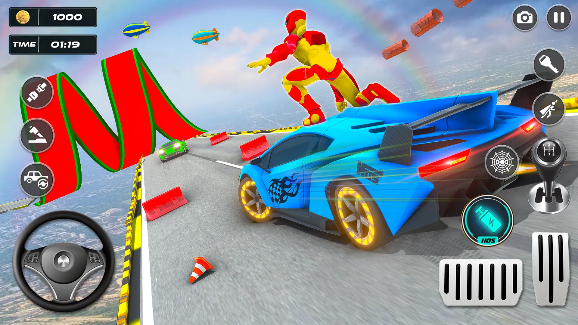 Superhero Car Games: Mega Ramp | Indus Appstore | Screenshot