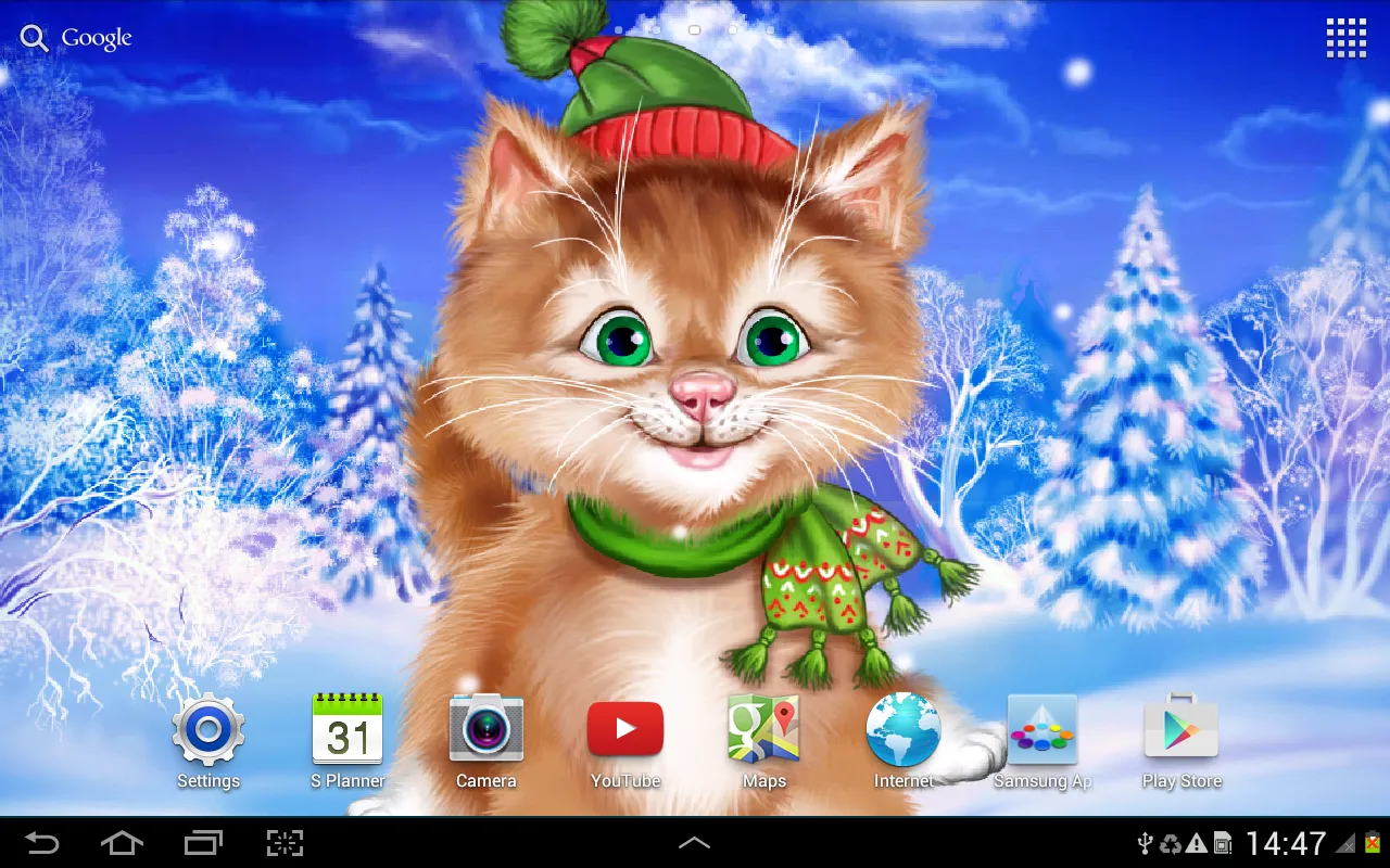 Winter Cat Live Wallpaper | Indus Appstore | Screenshot