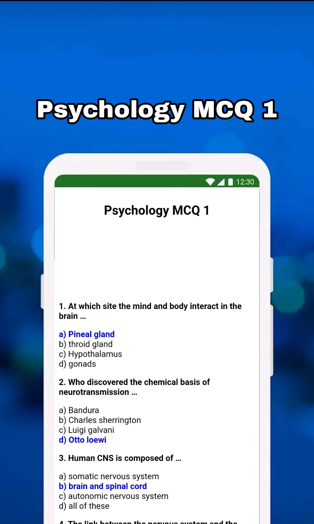 11th Class Psychology Solution | Indus Appstore | Screenshot