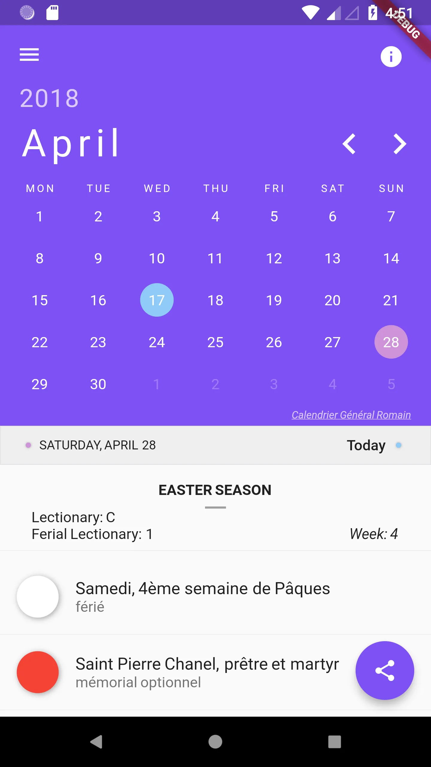 Catholic Liturgical Calendar | Indus Appstore | Screenshot