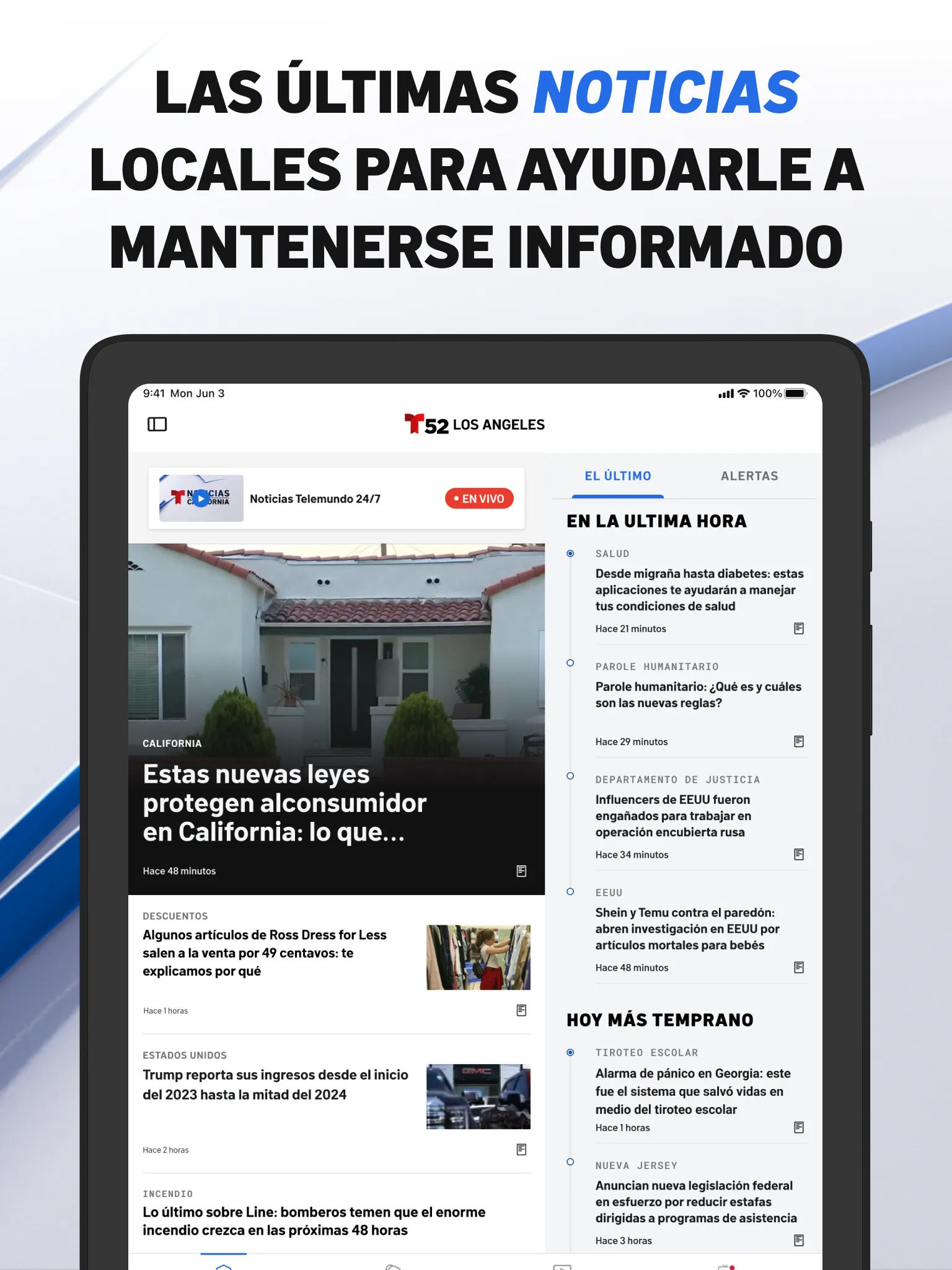 Telemundo 52: Los Ángeles | Indus Appstore | Screenshot