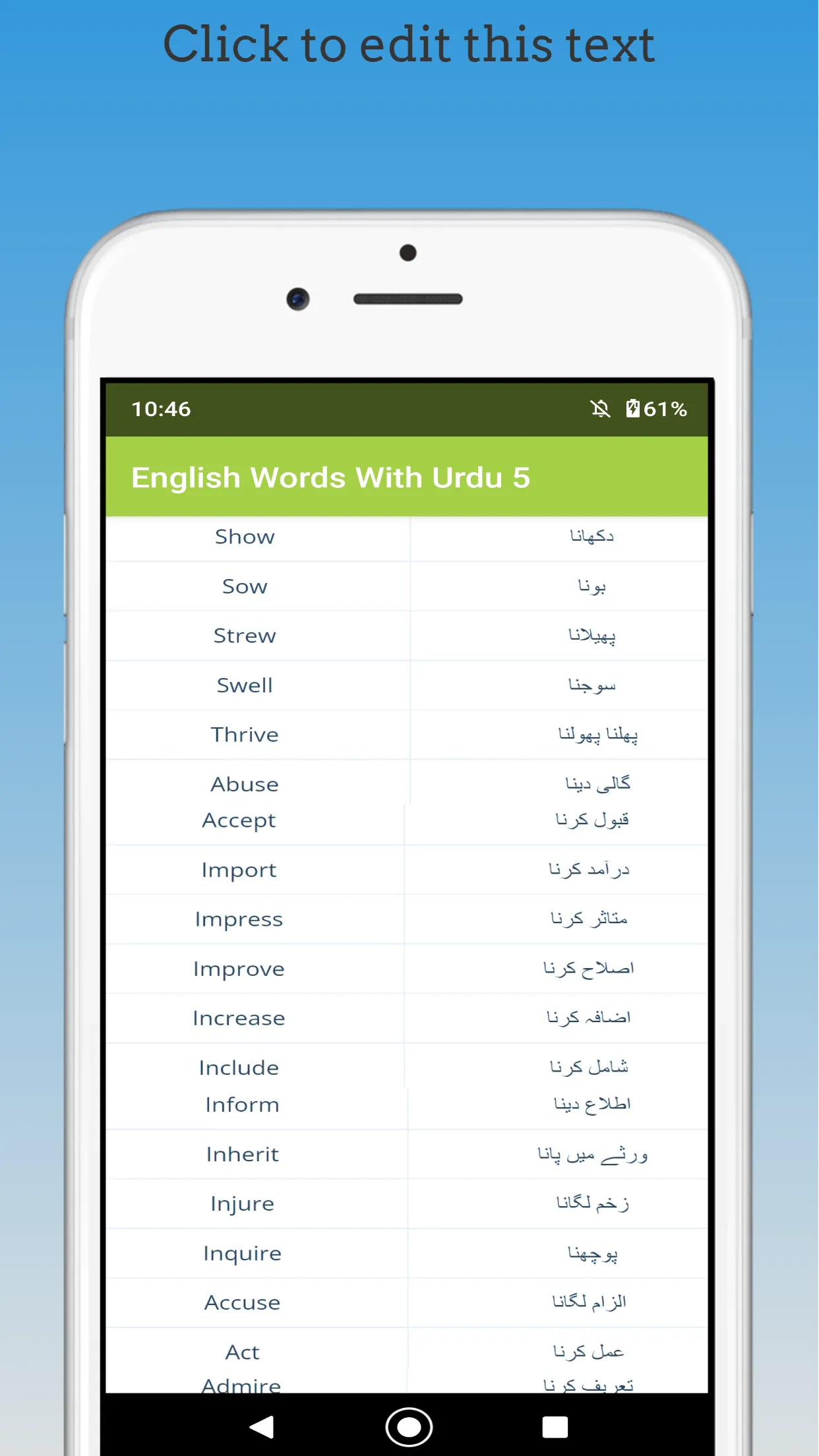 Most Used English Word In Urdu | Indus Appstore | Screenshot