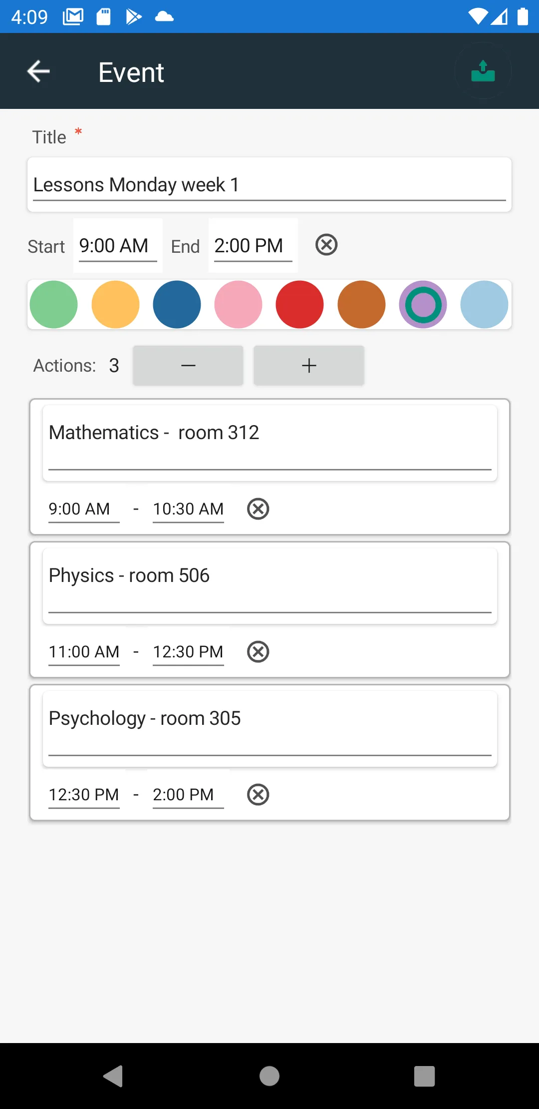 Schedule planner: calendar | Indus Appstore | Screenshot