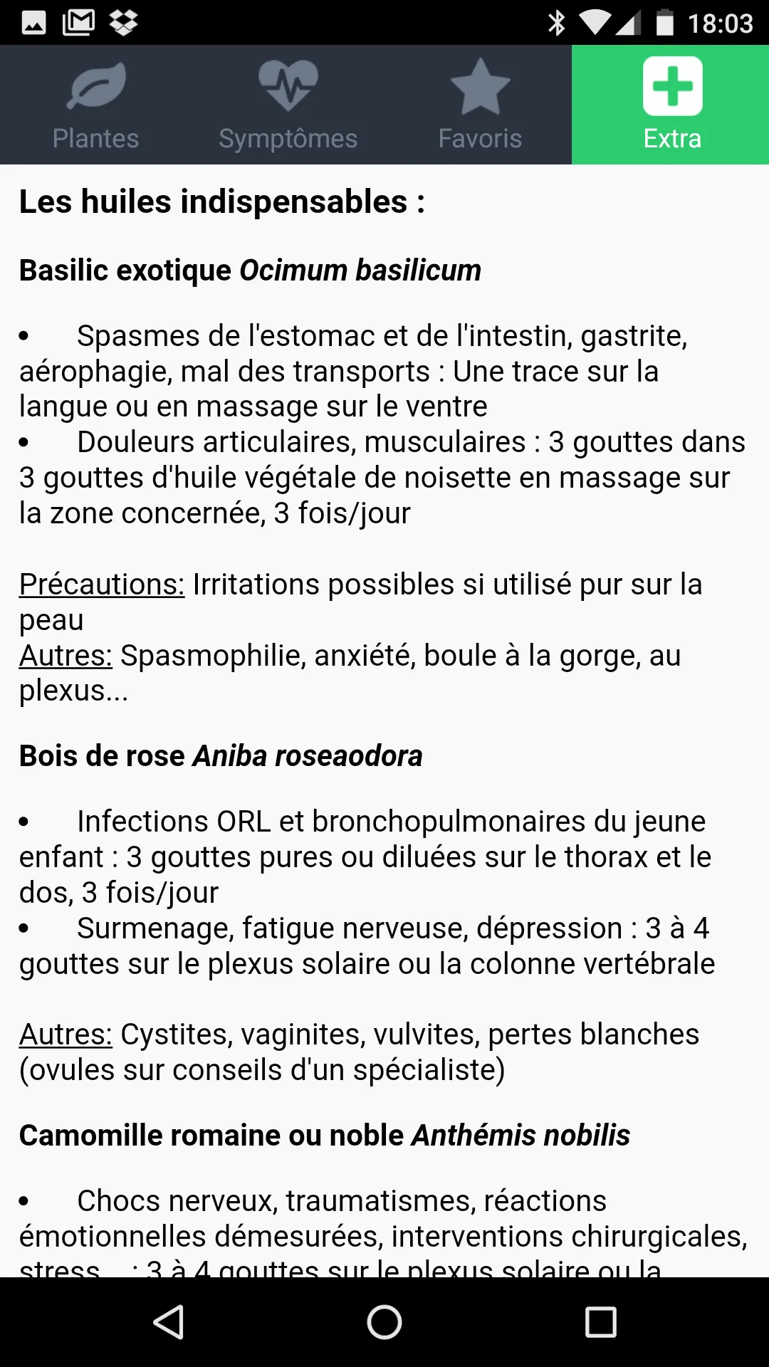 AromaGuide Huiles essentielles | Indus Appstore | Screenshot