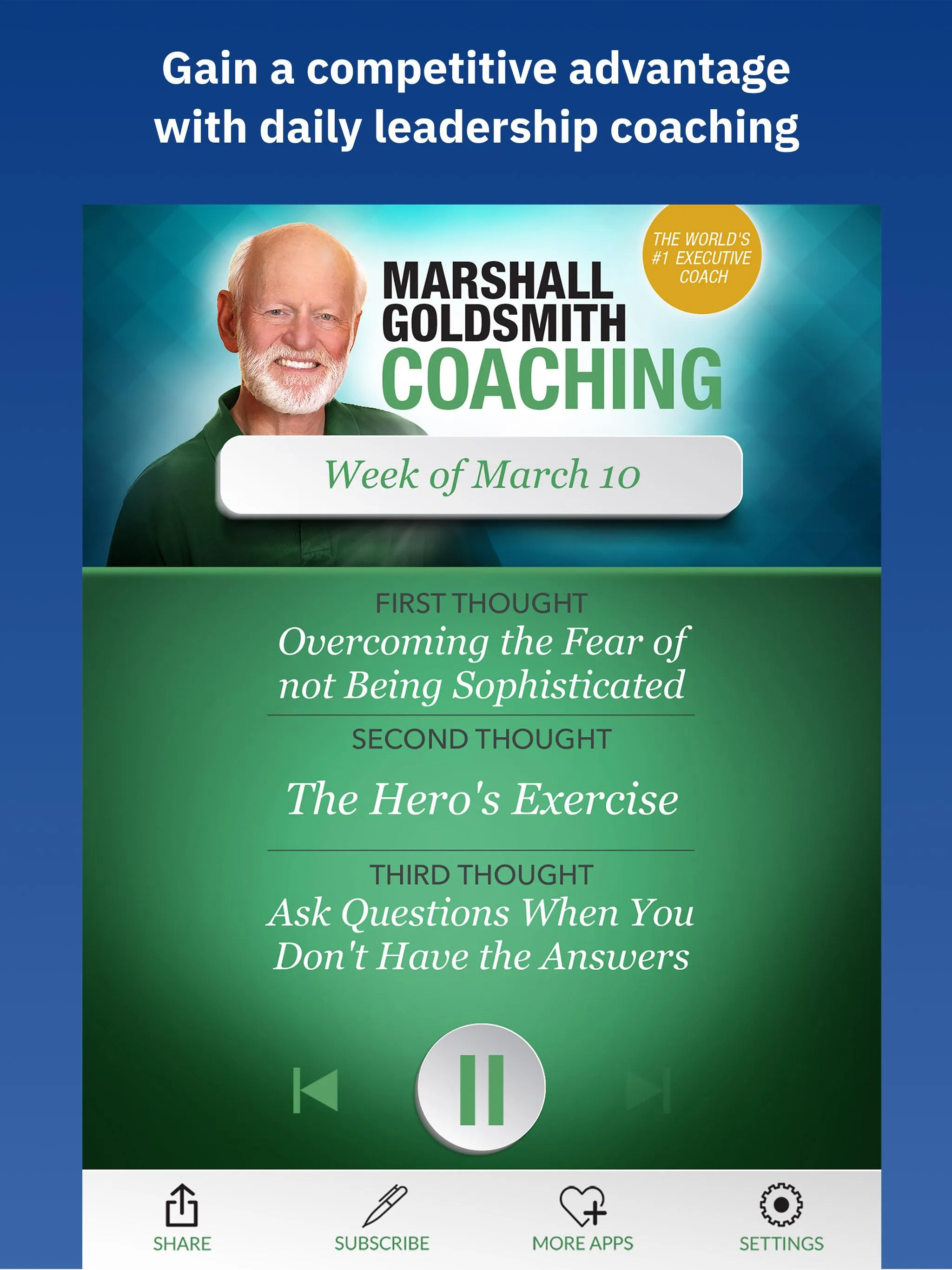 Marshall Goldsmith Coaching | Indus Appstore | Screenshot