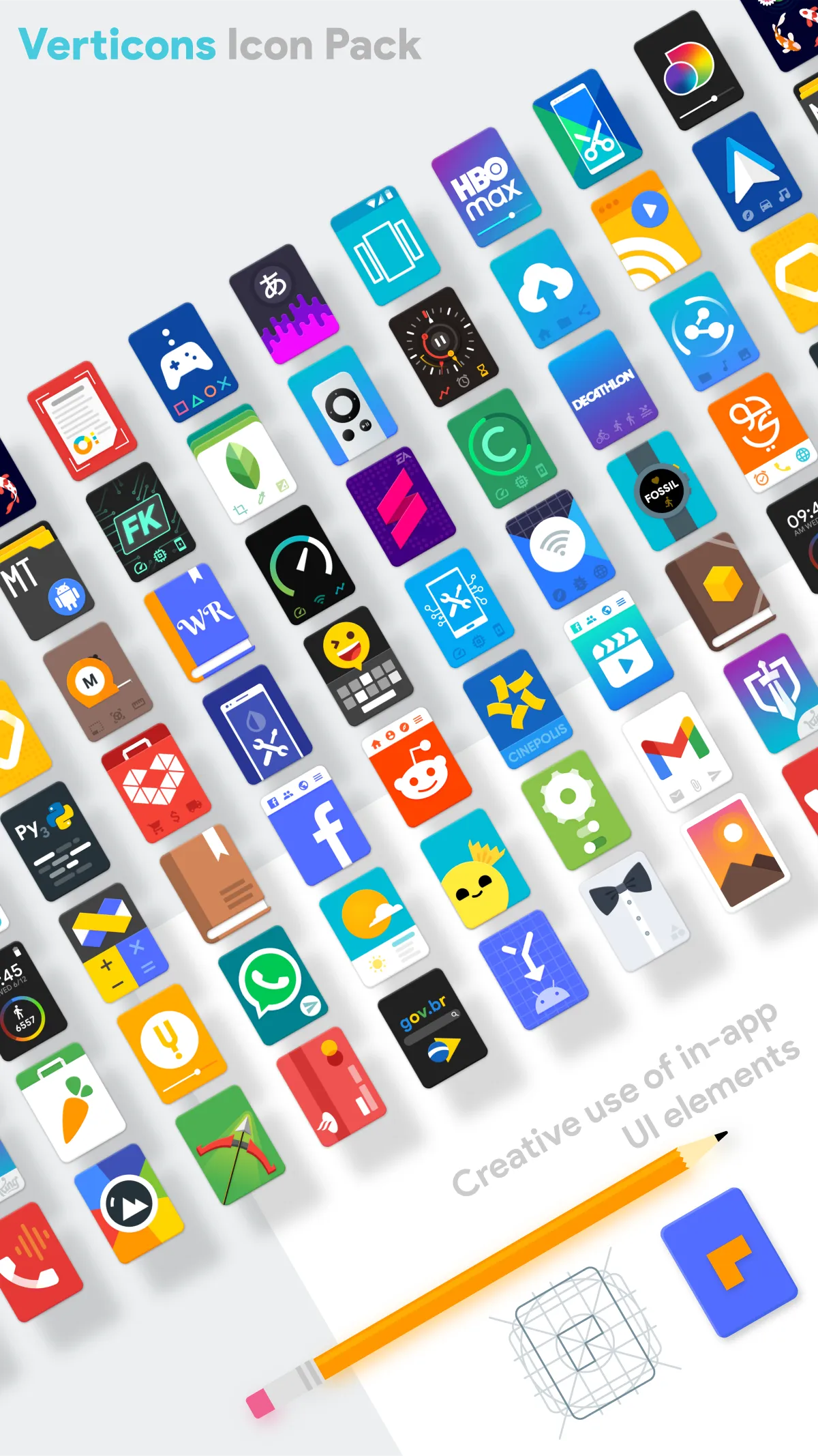 Verticons icon pack - Basic | Indus Appstore | Screenshot