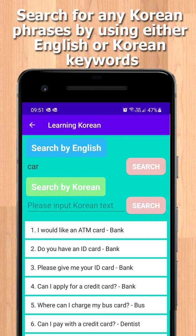 Learn Korean Phrasebook | Indus Appstore | Screenshot