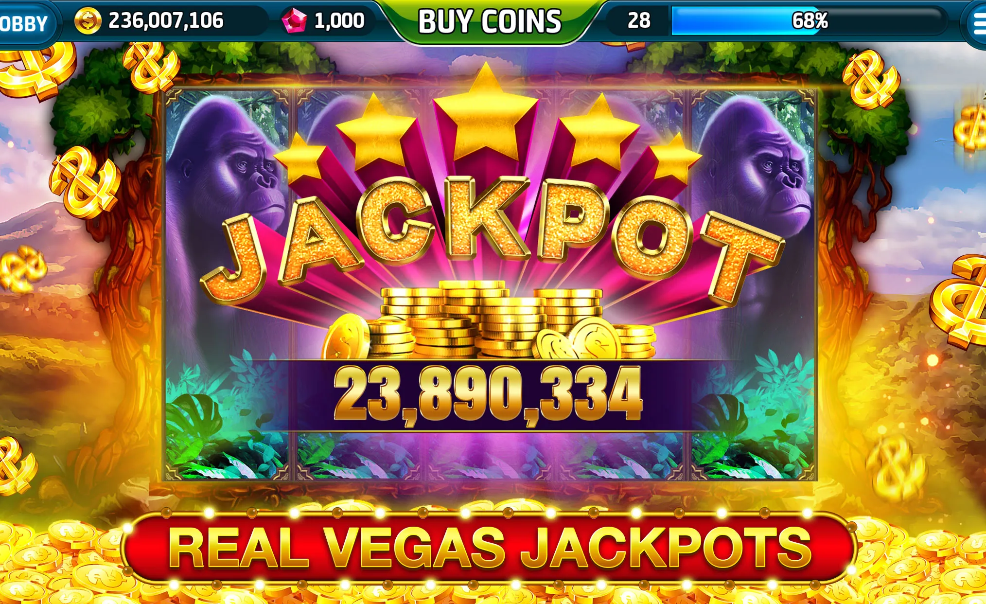 Ape Slots: Vegas Casino Deluxe | Indus Appstore | Screenshot