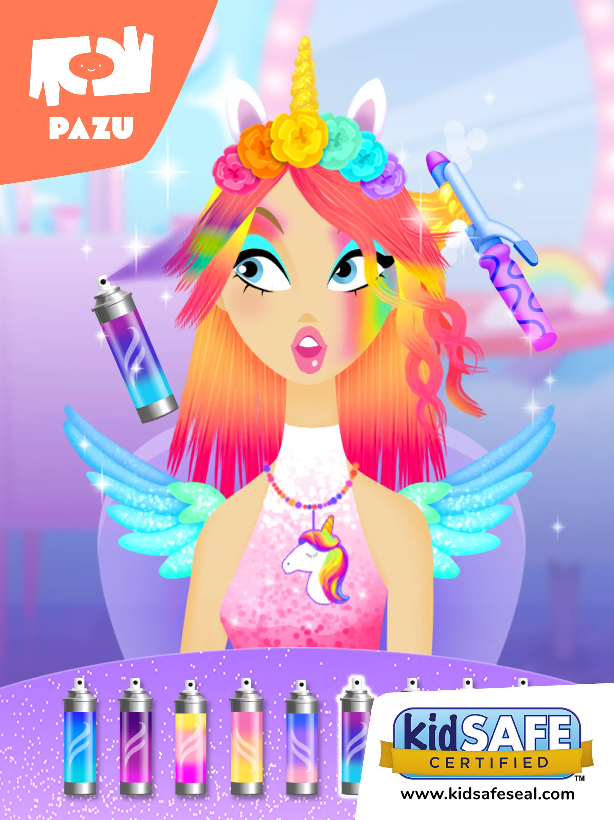 Girls Hair Salon Unicorn | Indus Appstore | Screenshot