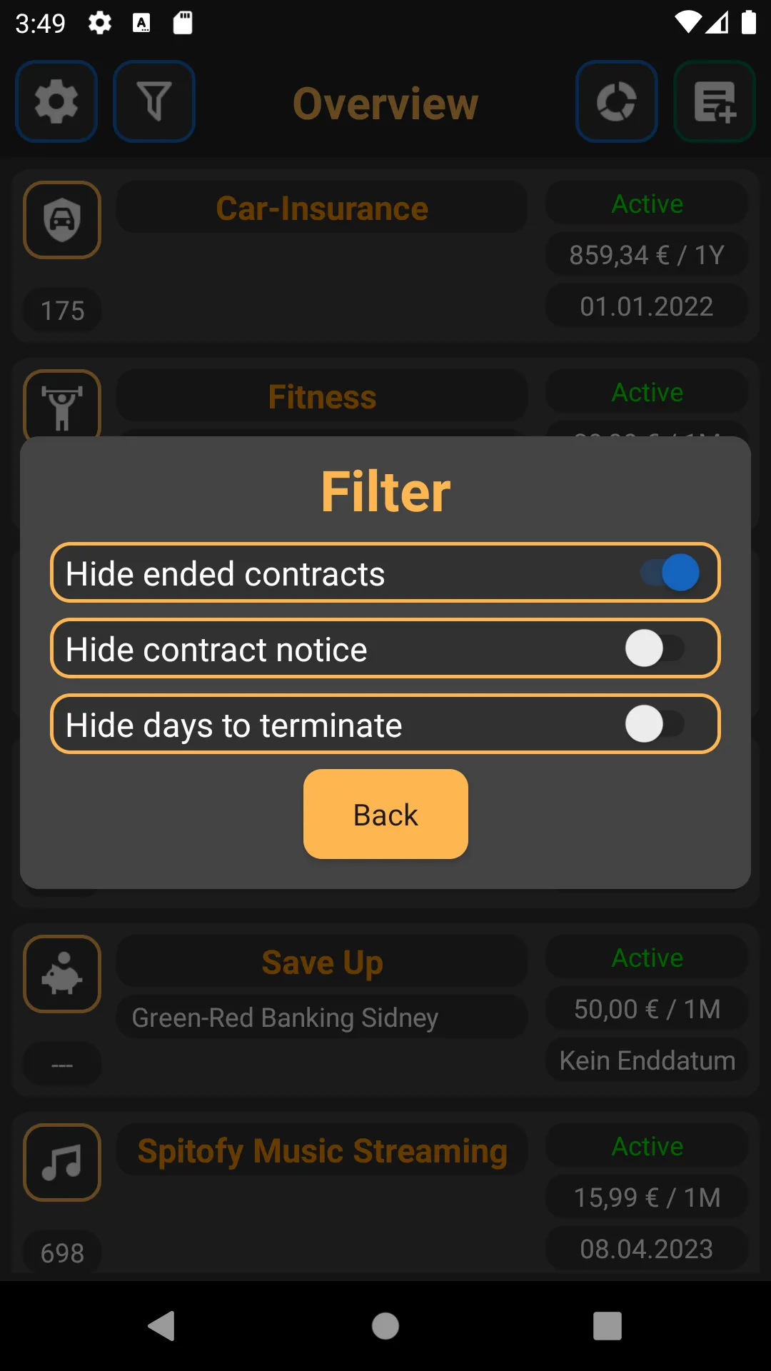 Contracts (local and secure) | Indus Appstore | Screenshot