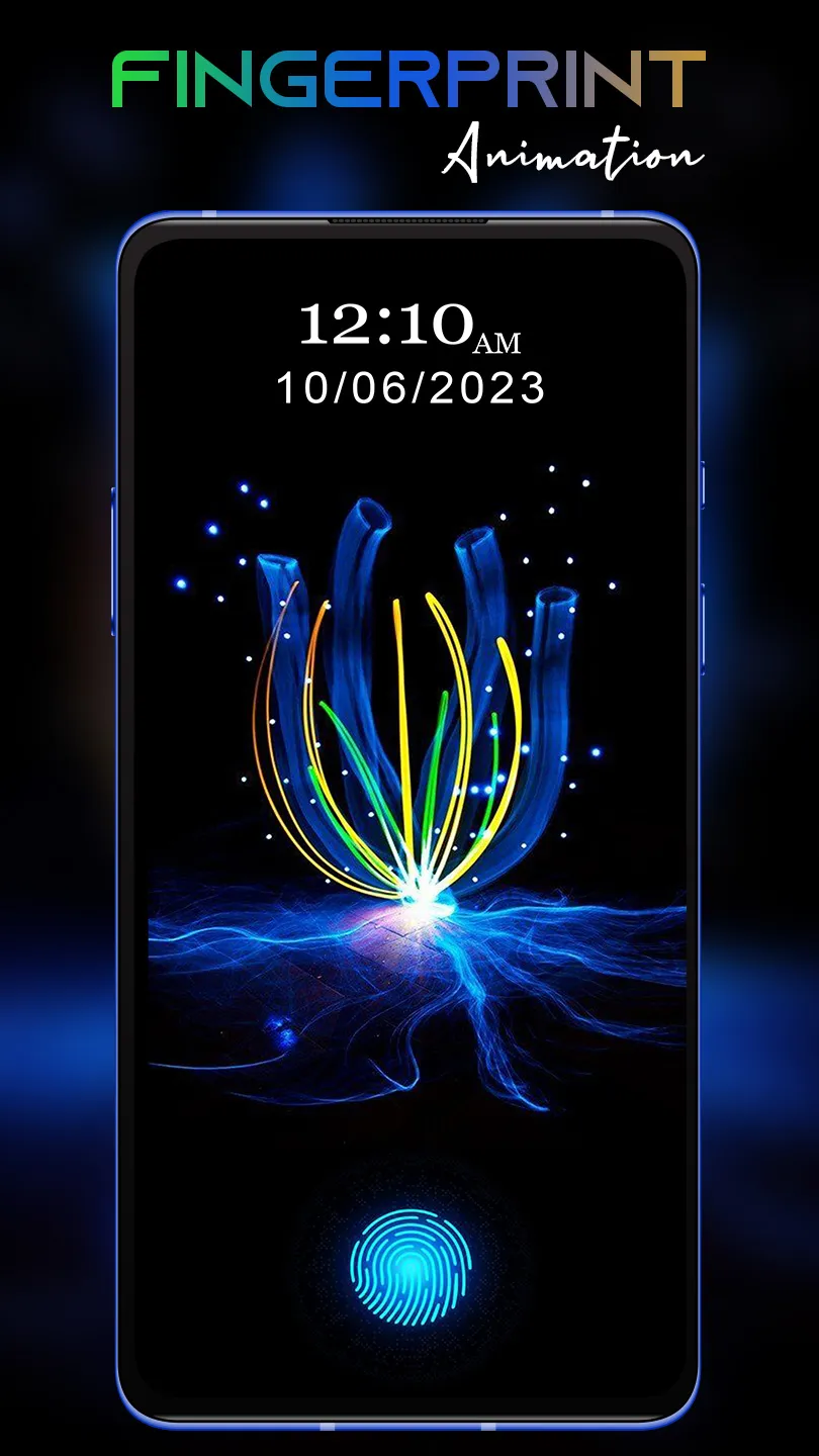 Neon Fingerprint Animation | Indus Appstore | Screenshot