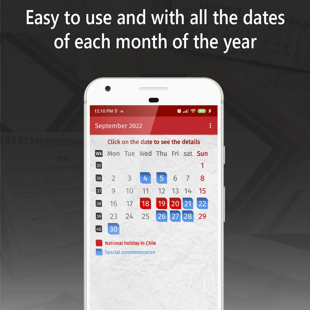 chile calendar 2024 | Indus Appstore | Screenshot