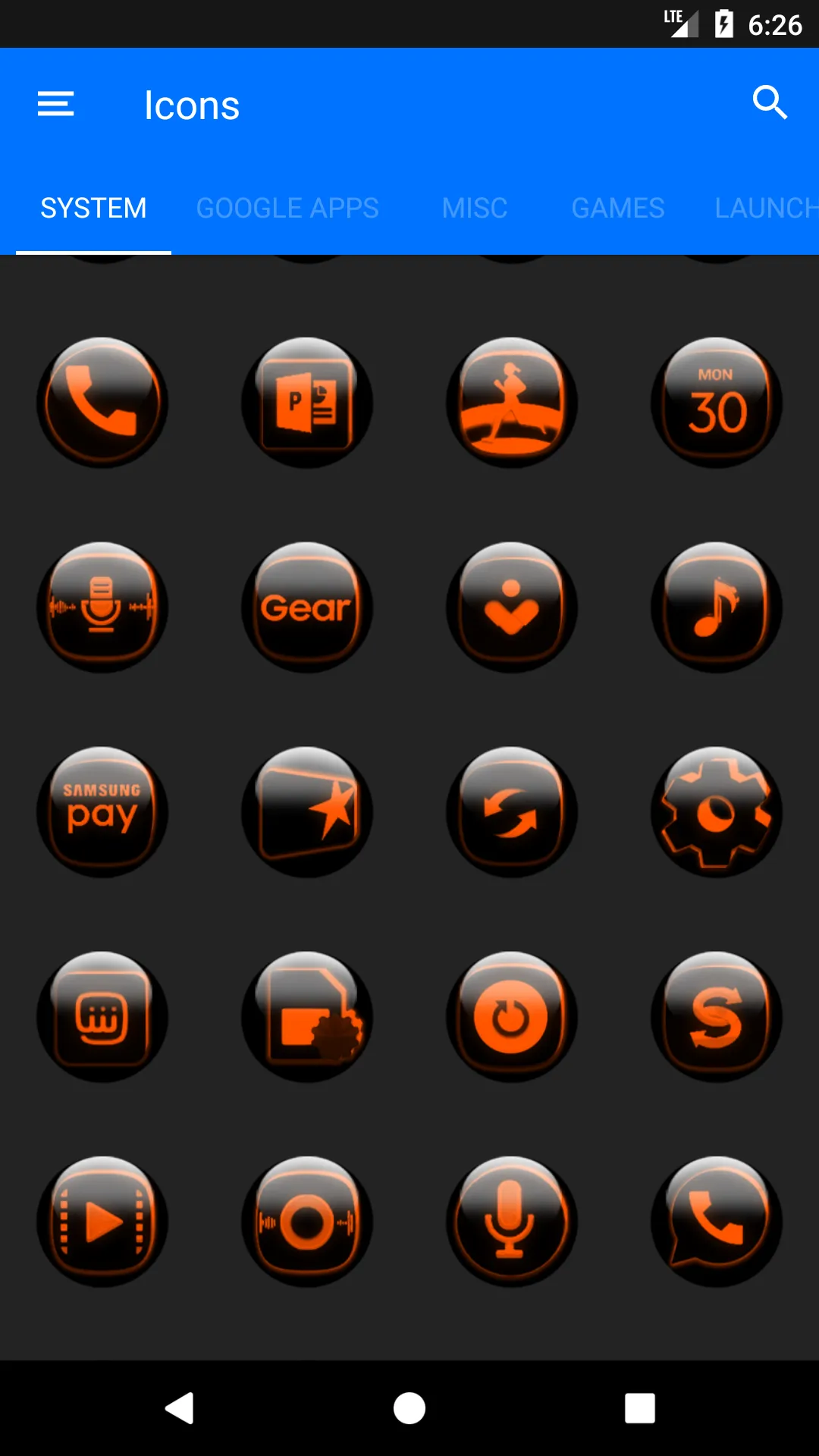 Orange Glass Orb Icon Pack | Indus Appstore | Screenshot