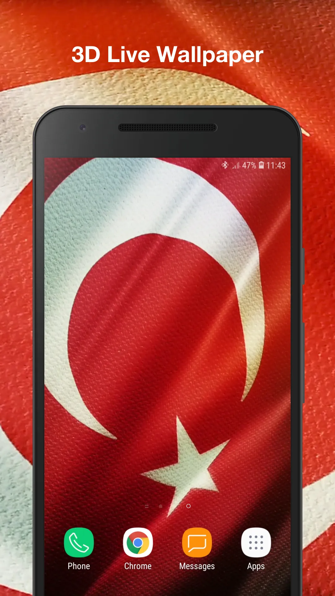 3d Turkey Flag Live Wallpaper | Indus Appstore | Screenshot