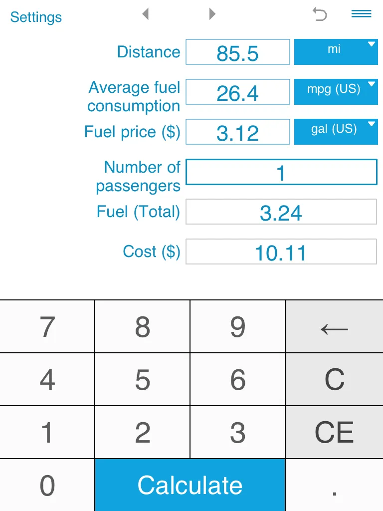 Fuel cost calculator | Indus Appstore | Screenshot