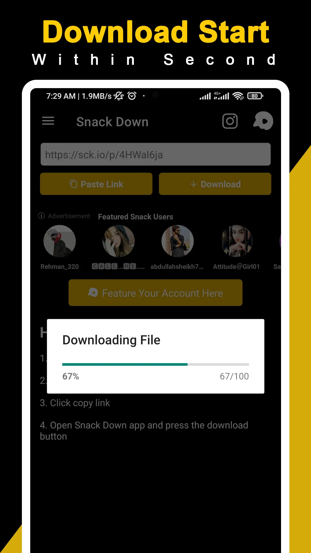 Video Downloader for Snack Vid | Indus Appstore | Screenshot
