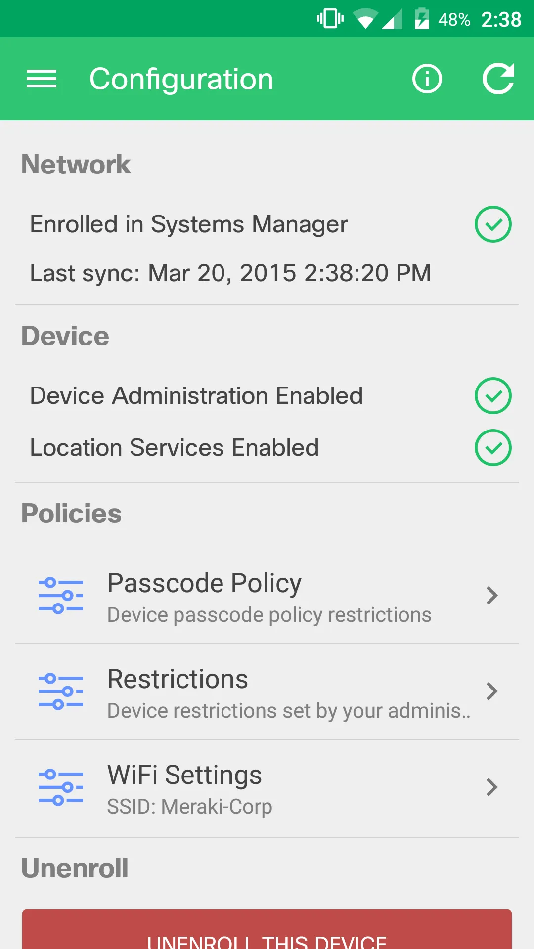 Meraki Systems Manager | Indus Appstore | Screenshot